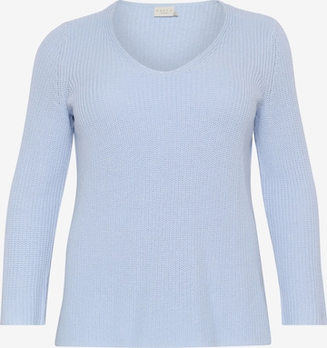 Pull-over KAFFE CURVE en bleu : devant