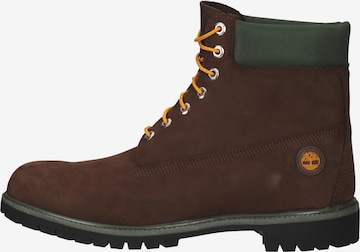 TIMBERLAND Gležnarji z vezalkami | rjava barva