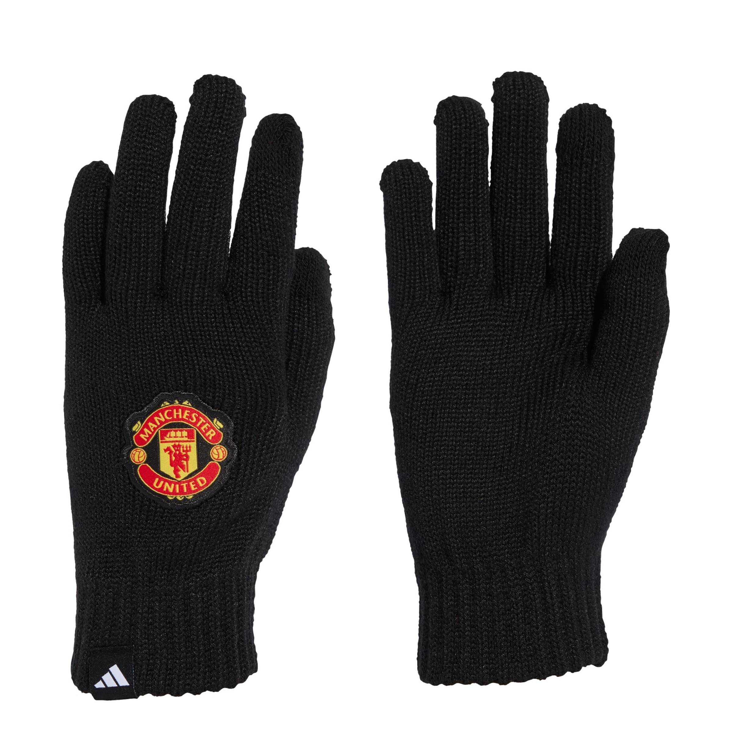 ADIDAS PERFORMANCE - Guantes deportivos 'Manchester United' en negro: frente