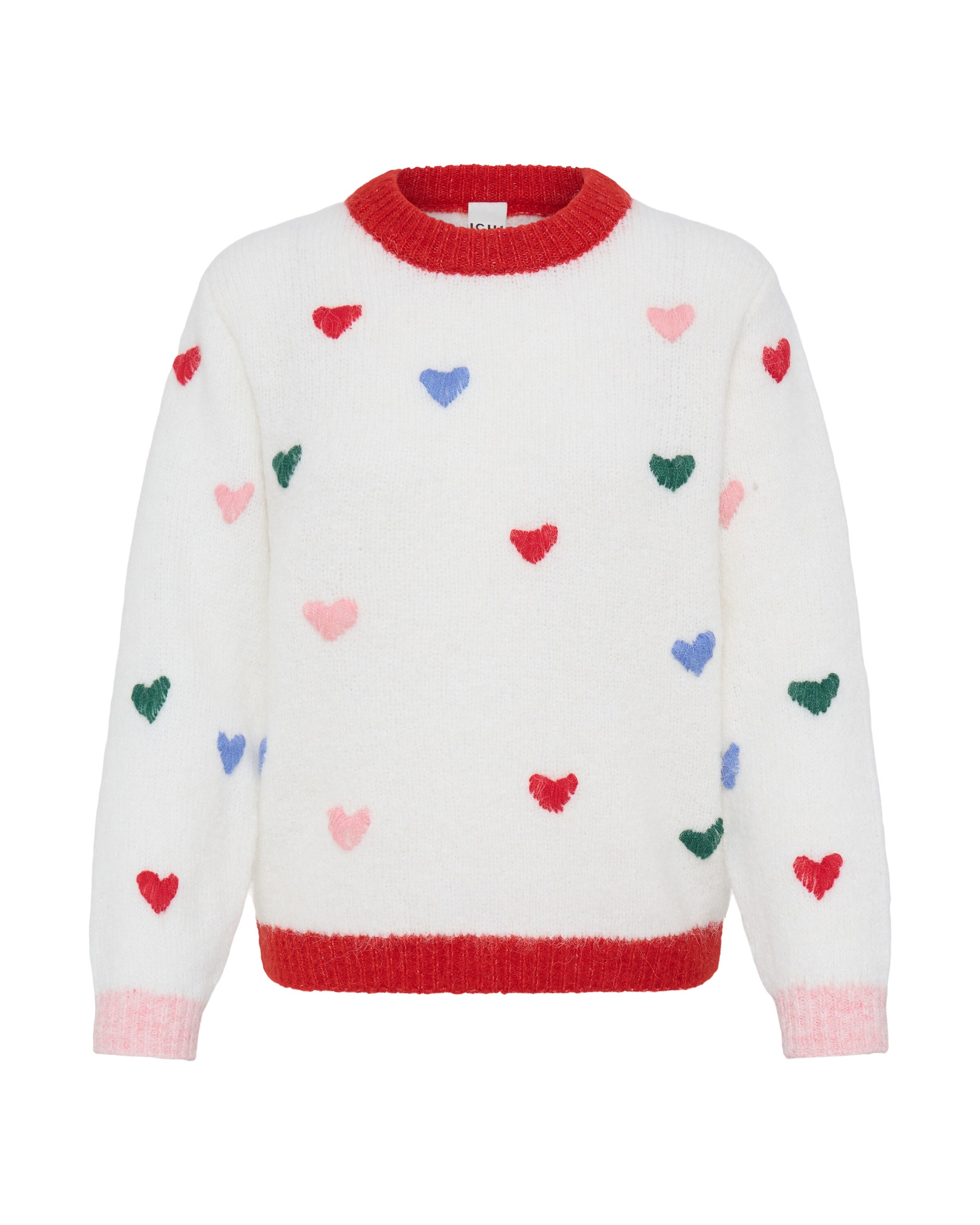 ICHI Pullover i L i blandingsfarvet / hvid, Produktvisning