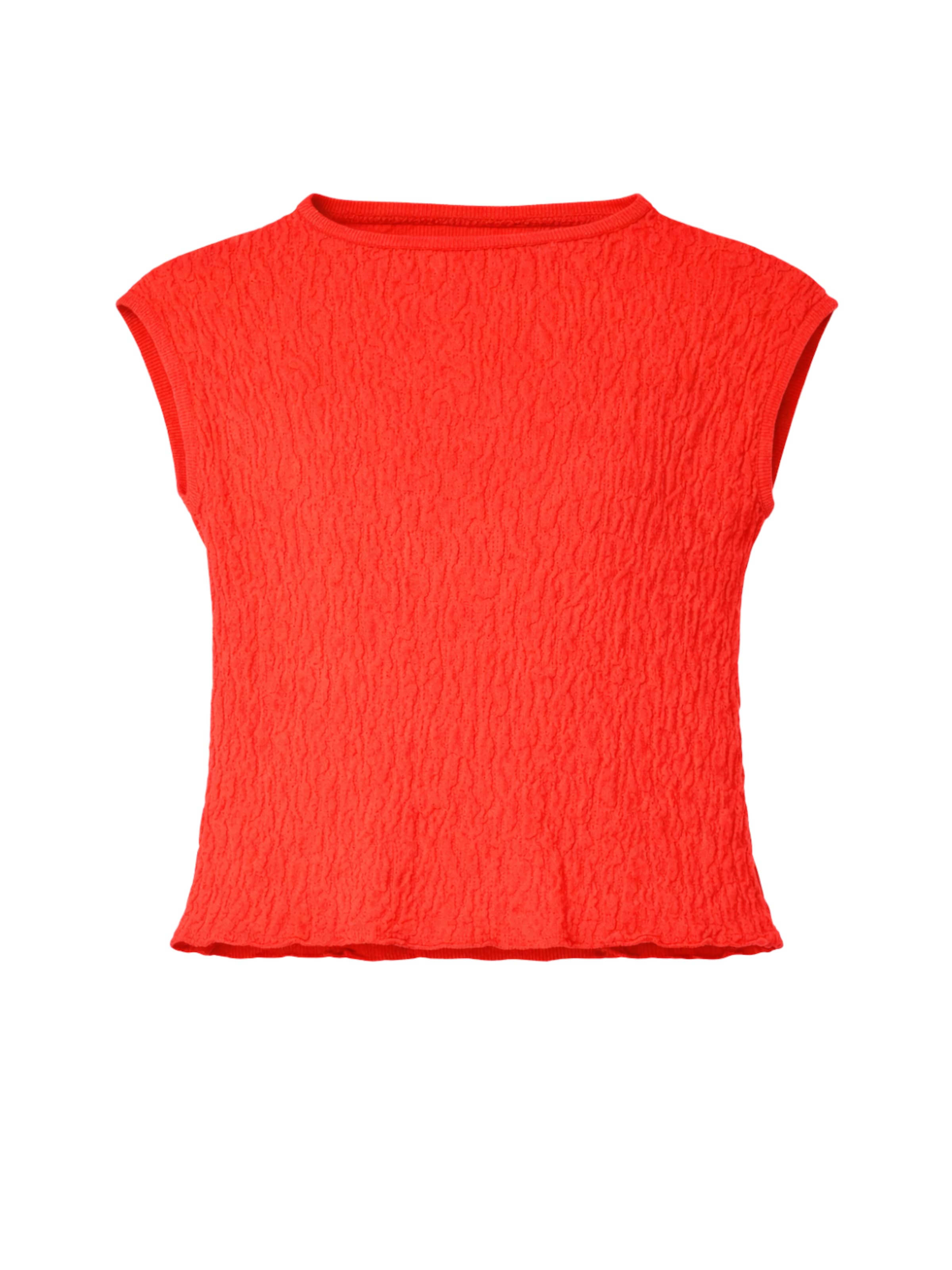 Süel knitwear Sticktop 'Wrinkled Texture'‌‌‌‌ in Orange: Vorderseite