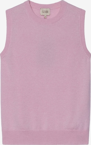GOBI Cashmere Stickad väst 'Women's Timeless Cashmere Crewneck Vest' i rosa: framsida