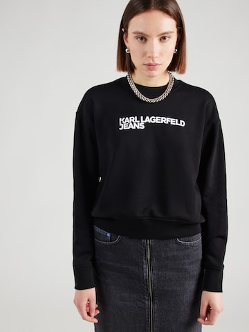 KARL LAGERFELD JEANS Sweatshirt 'Essential' in Zwart: voorkant