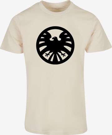 ABSOLUTE CULT Shirt 'Captain Marvel - Nick Fury' in Beige: front