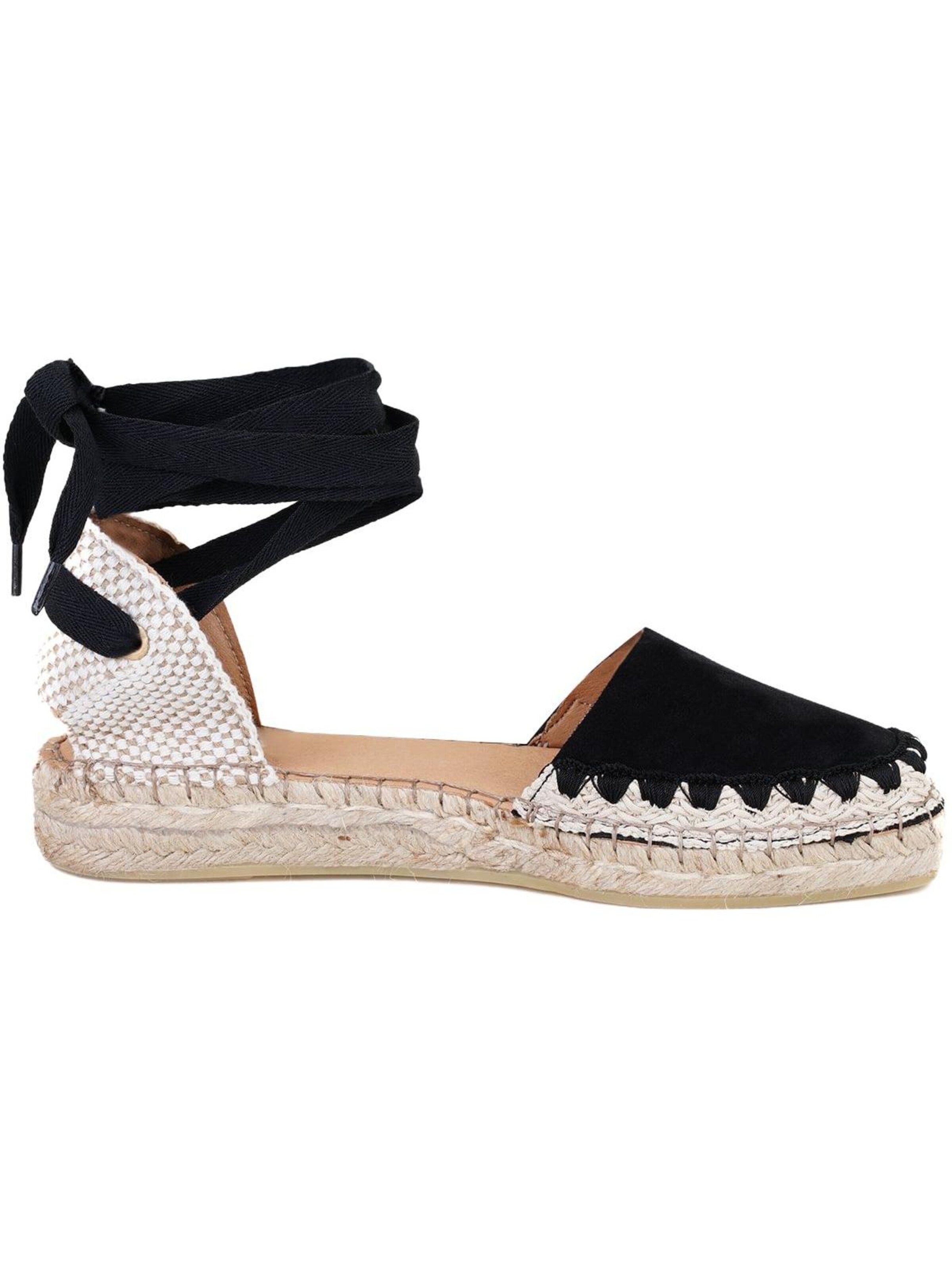 Desa Sandale 'Espadrilles'‌ in Schwarz