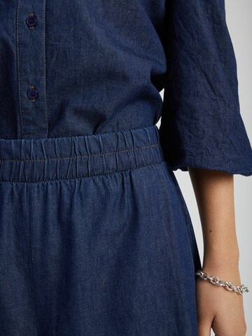 Peppercorn Wide leg Broek 'Nuisa' in Blauw
