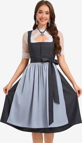Yesfashion Dirndl in Grau: Vorderseite