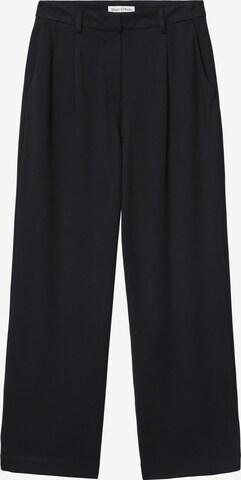 Marc O'Polo Wide leg Pleat-Front Pants in Black: front