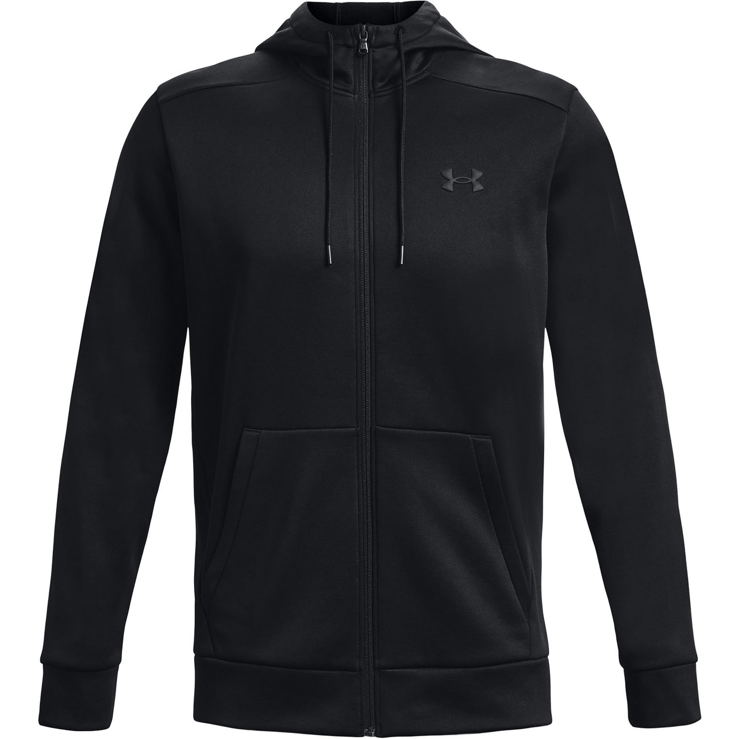 UNDER ARMOUR Λειτουργική ζακέτα φλις σε μαύρο: μπροστά