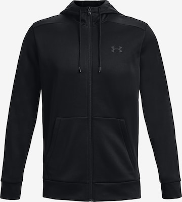 UNDER ARMOUR Trainingsjack in Zwart: voorkant