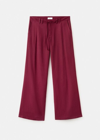 MANGO TEEN Wide leg Pants 'Mourap' in Red