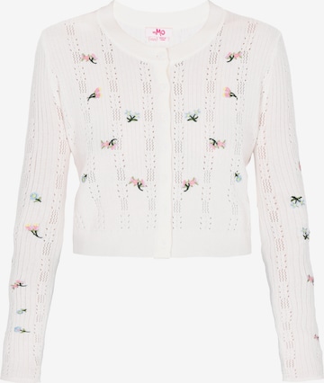 MYMO Neuletakki värissä valkoinen: etupuoli