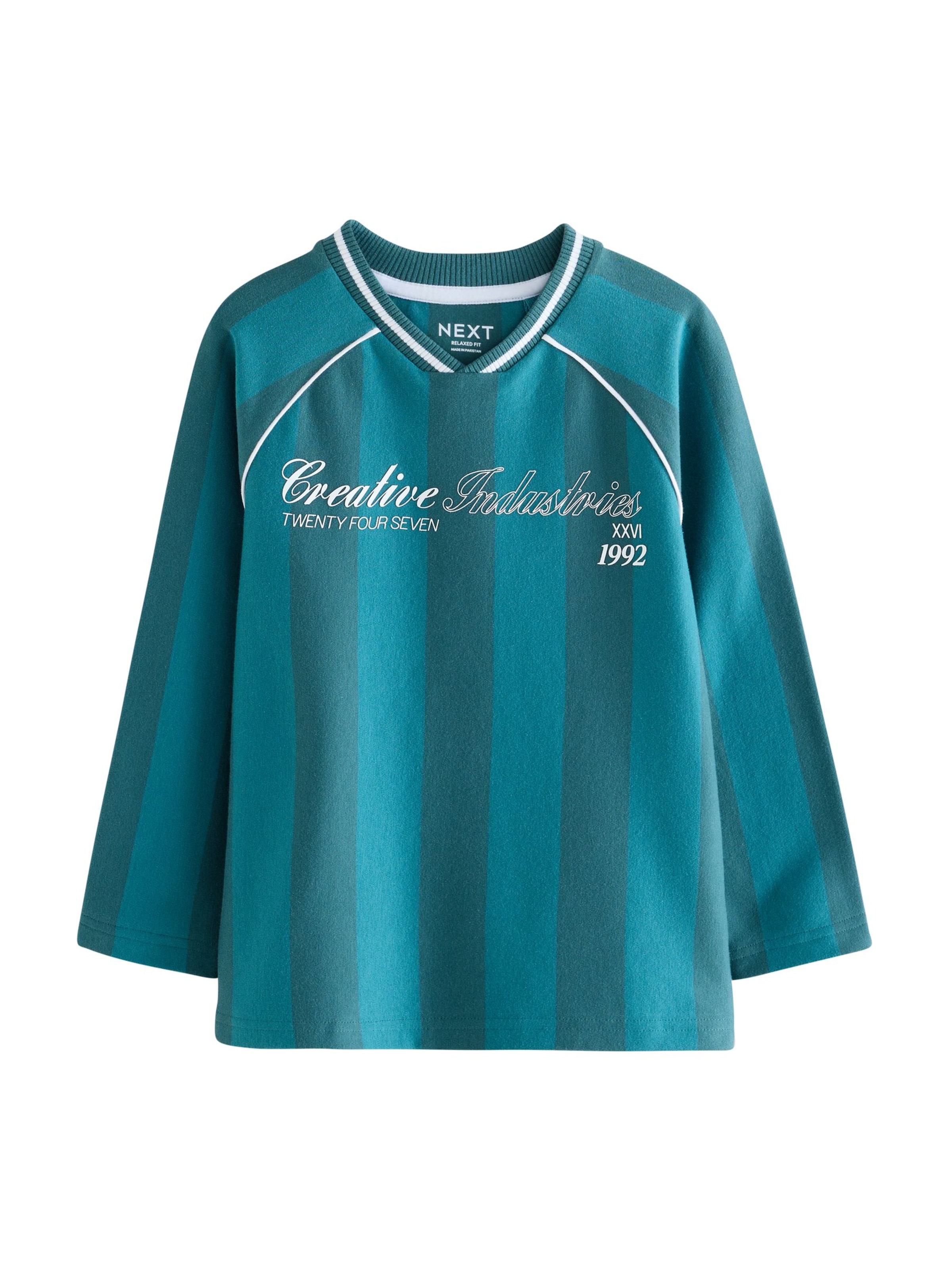 Next Shirt in 164 in Cyan blue / Petrol / White, Item view