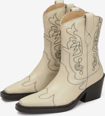 Kazar Studio Cowboy Boots in White: front