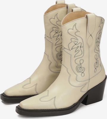 Bottes de cowboy Kazar Studio en blanc : devant