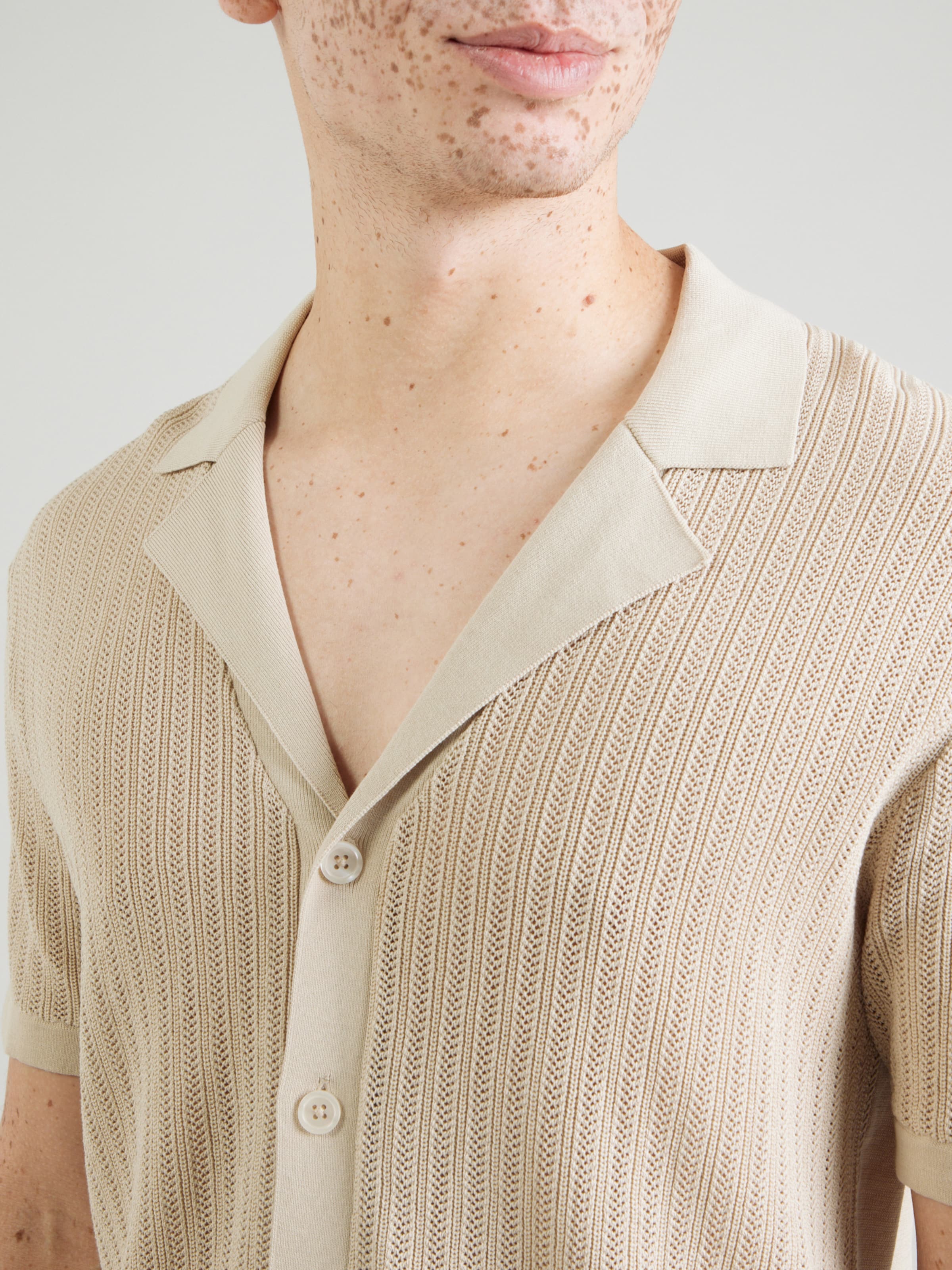 Wool Drykorn Strickjacke Beige DRYKORN Knit Cardigan 'Ray' In