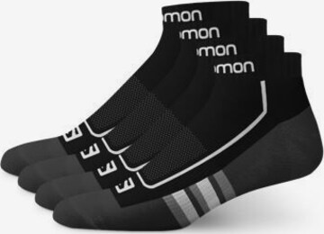 SALOMON Athletic Socks 'Cushioned' in Black: front