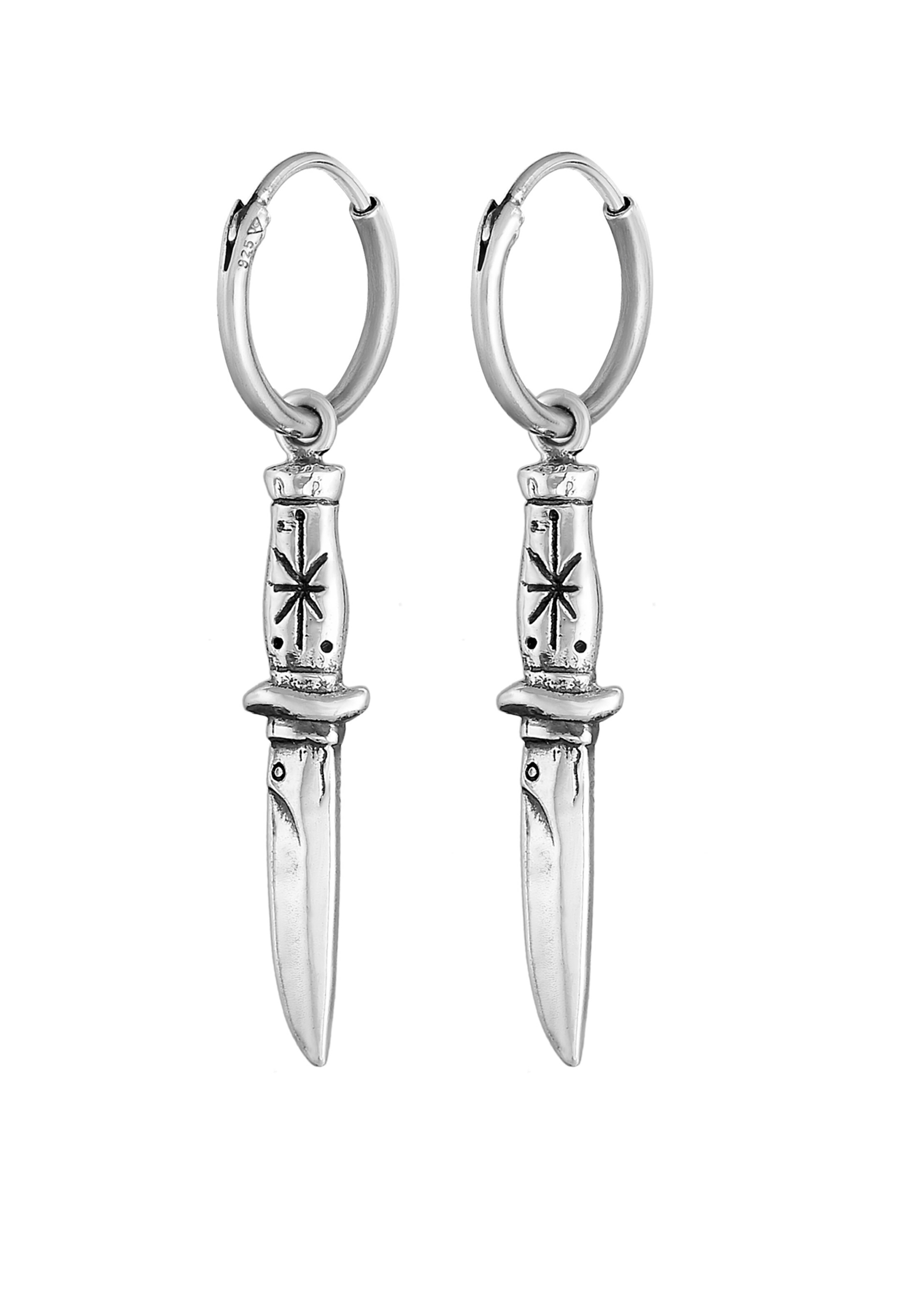 Haze&Glory Kolczyki 'Knife' w kolorze srebrny: przód