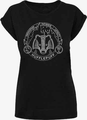 T-shirt 'Harry Potter Hufflepuff Seal' F4NT4STIC en noir : devant