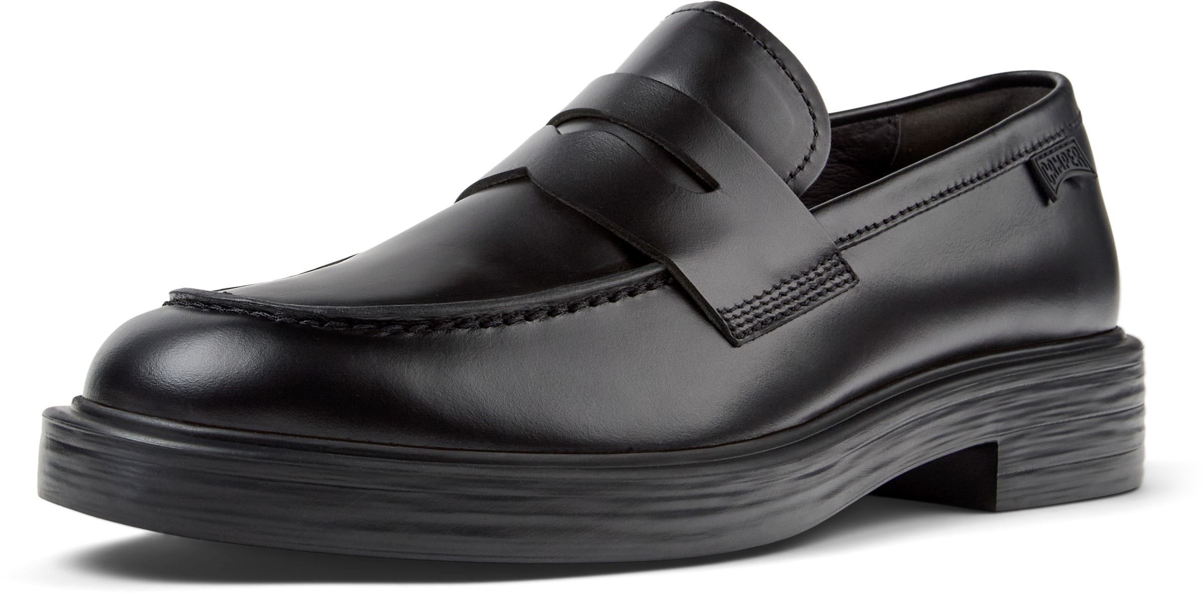 CAMPER Mokassin 'Dean' in Schwarz: Vorderseite