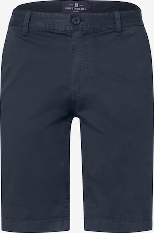 Street One MEN Chino Pants in Blue: front