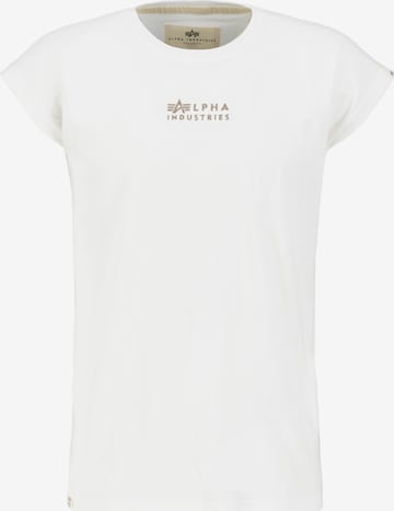 ALPHA INDUSTRIES T-Shirt in Weiß: predná strana