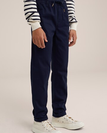 WE Fashion Regular Trousers in Blue: front