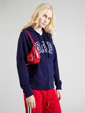 GAP Sweat jacket 'HERITAGE' in Blue: front