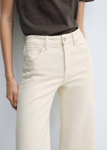 MANGO Wide Leg Jeans 'Sharon' in Beige