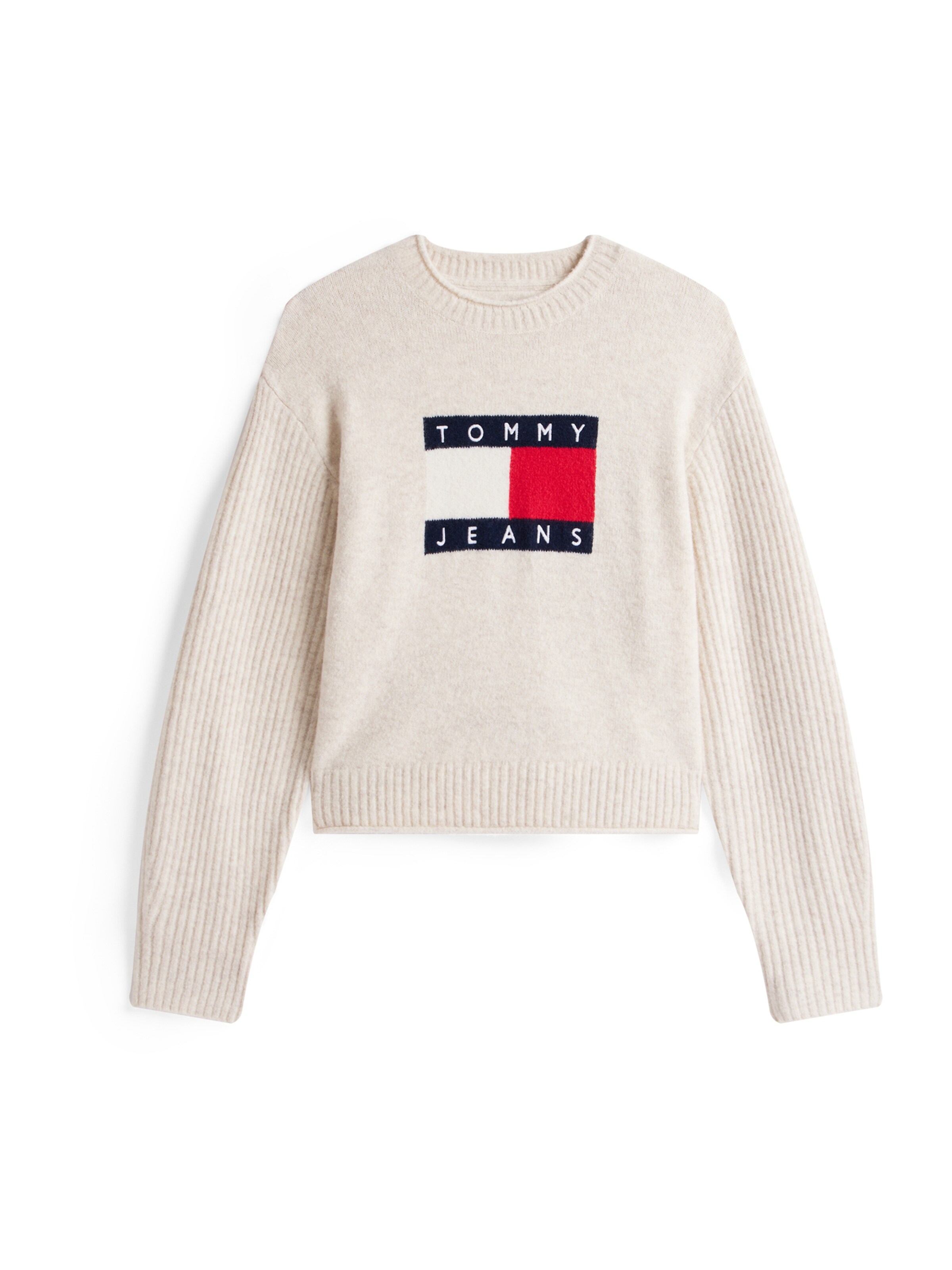 Tommy Jeans Sweter w kolorze beżowy: przód