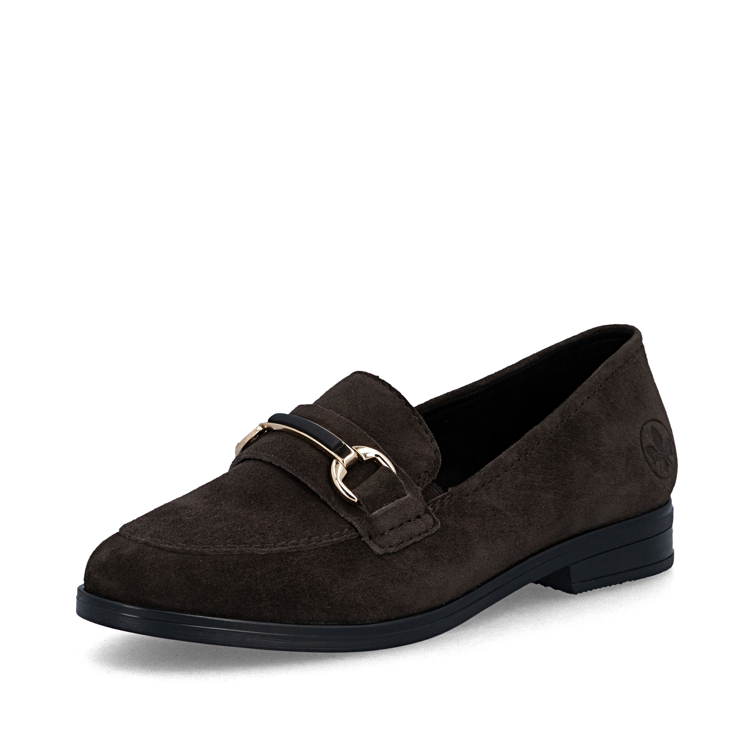 Chaussure basse Rieker en marron : devant