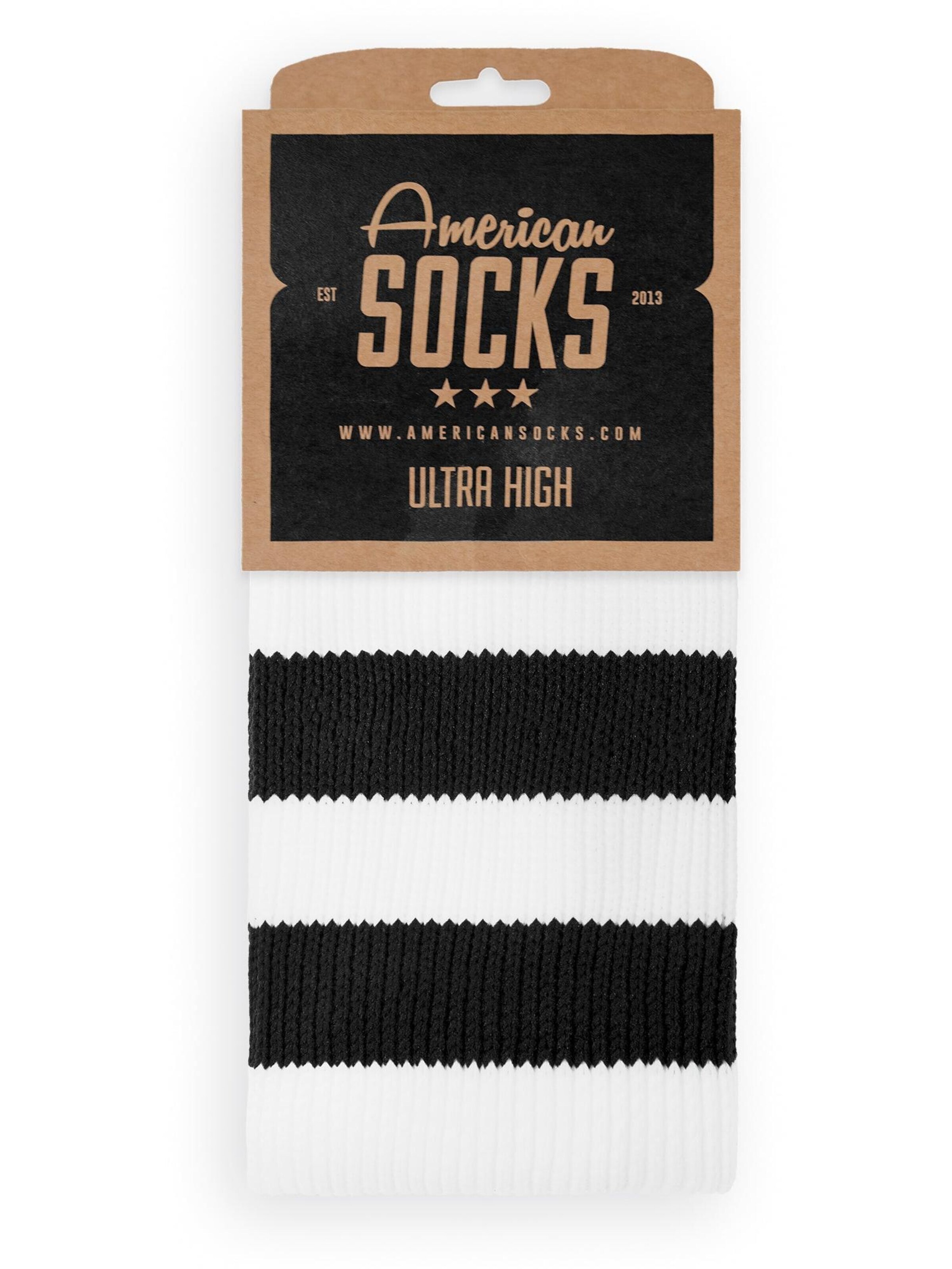 American Socks Overknee socks 'Old School' in White