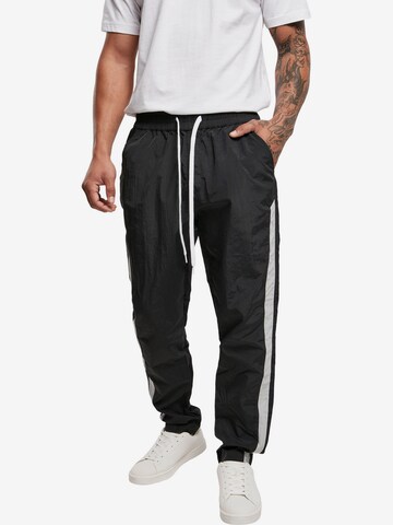 Urban Classics Tapered Trousers in Black: front