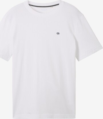 T-Shirt TOM TAILOR en blanc : devant