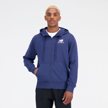 new balance Zip-Up Hoodie in Blue: front