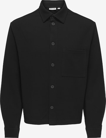 Coupe regular Veste mi-saison 'ONSNewkodyl' Only & Sons en noir : devant