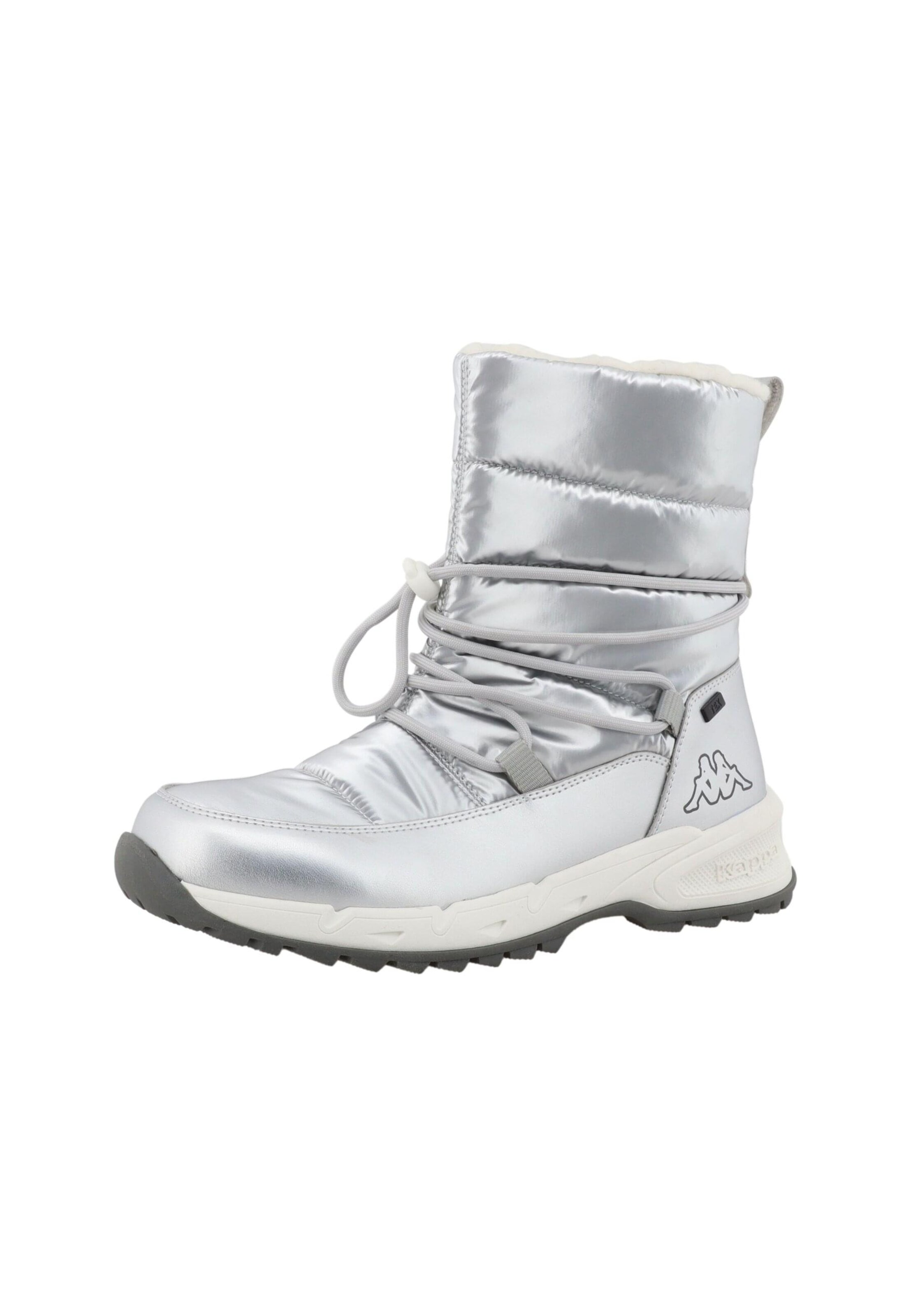 KAPPA Lace-Up Ankle Boots 'Laiza' in Silver: front