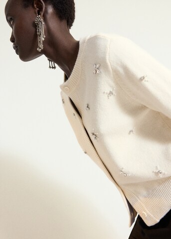 MANGO Knit cardigan 'NILO' in Beige: side