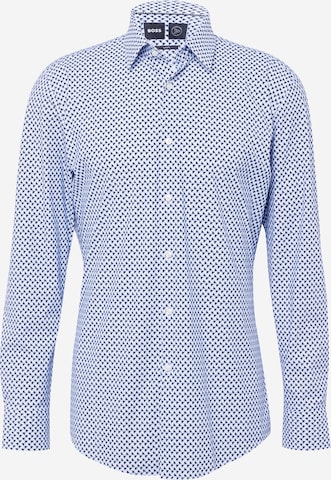 BOSS Regular fit Overhemd 'HANK' in Blauw: voorkant