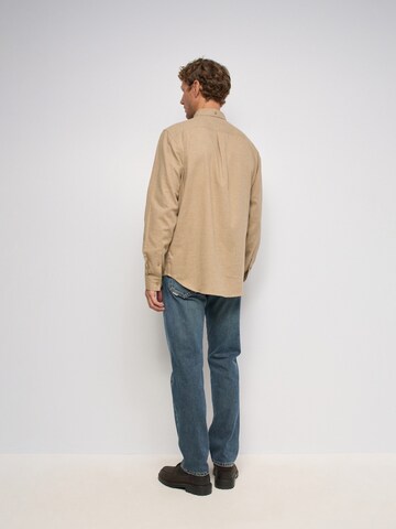 Salsa Jeans Regular fit Overhemd in Beige