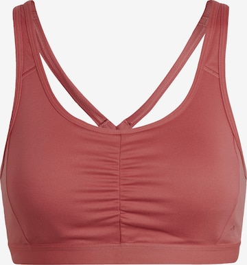 ADIDAS PERFORMANCE Sports Bra in Red: front