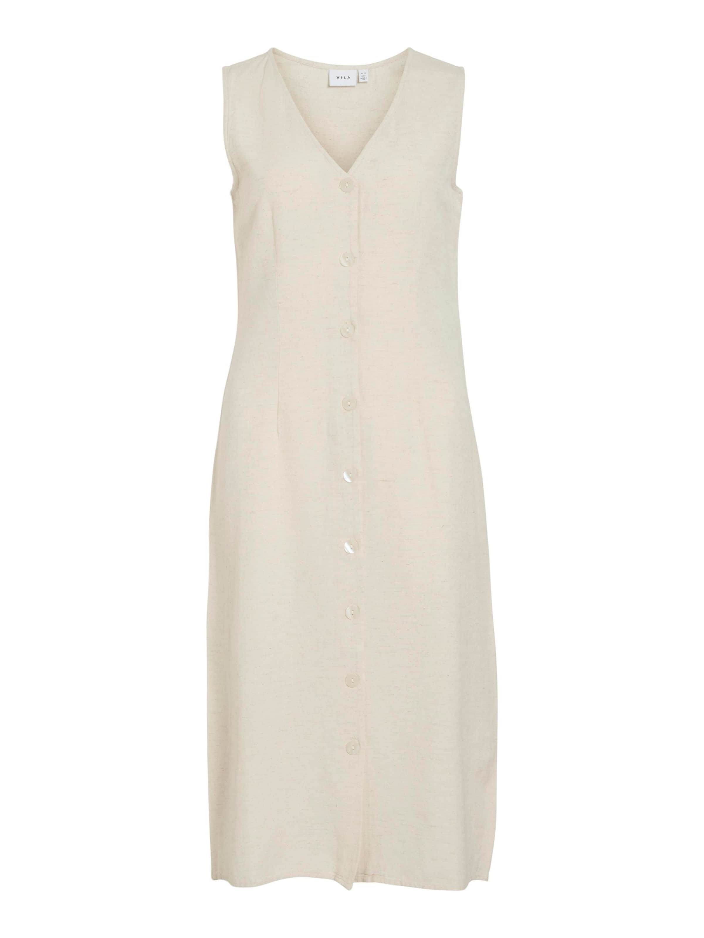 Robe-chemise VILA en beige : devant