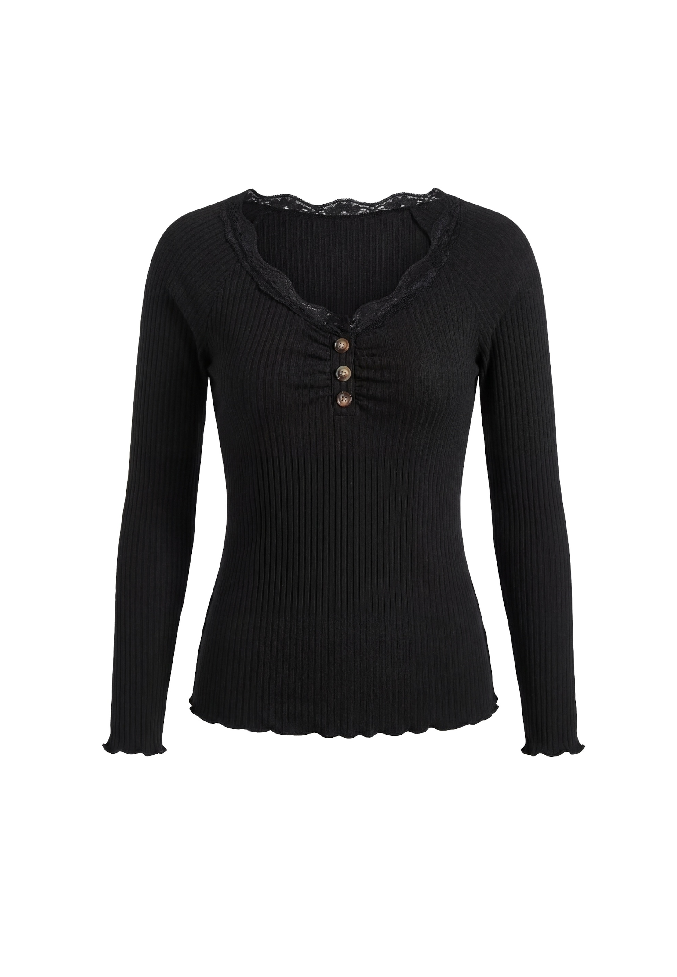 faina - Blusa en negro: frente