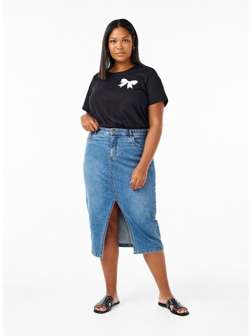 Zizzi Shirt in Schwarz