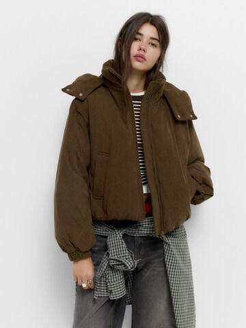 Pull&Bear Winter jacket 'PACIFIC' in Brown: front