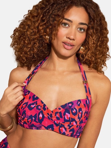 love & roses Bustier Bikinitop in Lila: Vorderseite