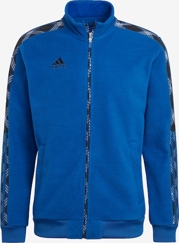 Giacca di pile funzionale 'Tiro' di ADIDAS SPORTSWEAR in blu: frontale