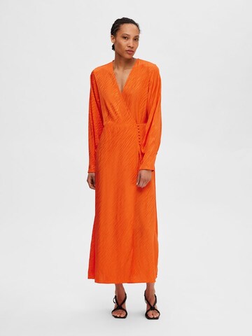 Robe SELECTED FEMME en orange : devant