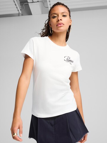PUMA Тениска 'Ess' в бяло: отпред
