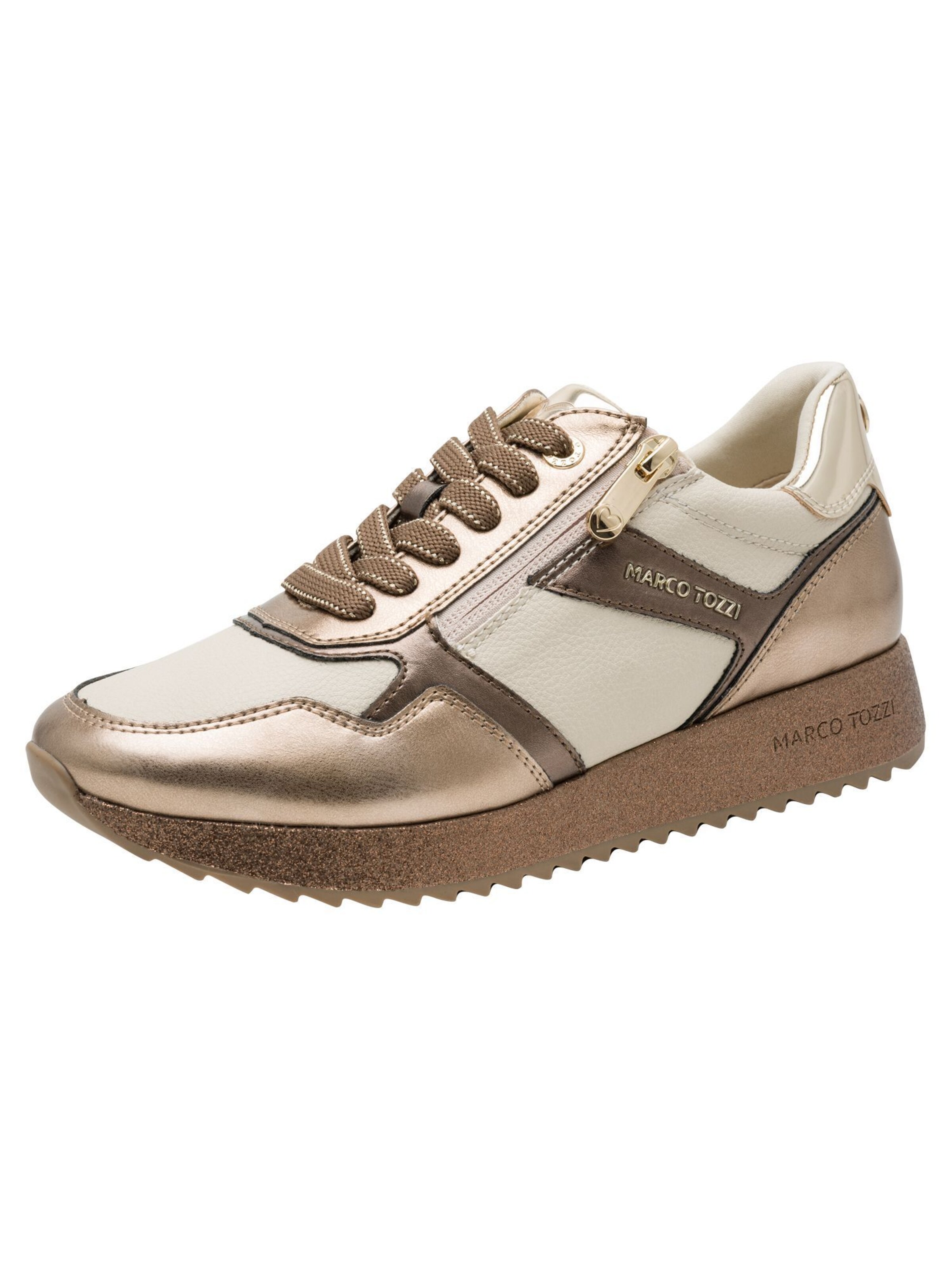 MARCO TOZZI Sneakers laag in Beige: voorkant